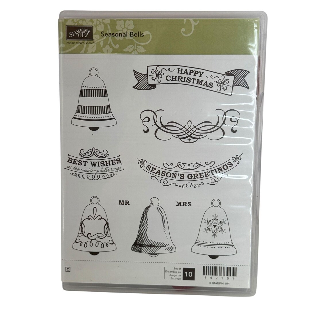 Stampin up Rubber Stamp Set Seasonal Bells Christmas Wedding Seasons ...