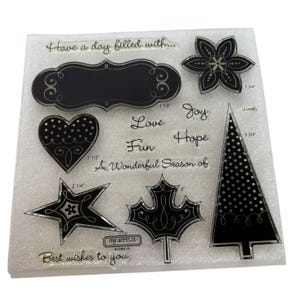 CTMH My Acrylix Acrylic Stamp Set Best Days A Wonderful Season of Love Fun Hope