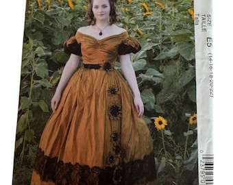McCalls Costume Sewing Pattern M8017 Historical Dress Gown 14-22 Angela Clayton