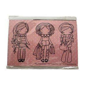 グリーティングファーム ラバースタンプセット ミスアーニャコレクション ショッピングバッグ 女の子用財布