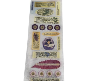 Nostalgiques Definitions Stickers Botanical Words Rebecca Sower Dictionary Ephemera Junk Journal Scrapbooking Sticko Flowers