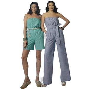 Butterick Schnittmuster B6010 Jumpsuit In Zwei Längen mit Schärpe Grösse 38-20 Ungeschnitten