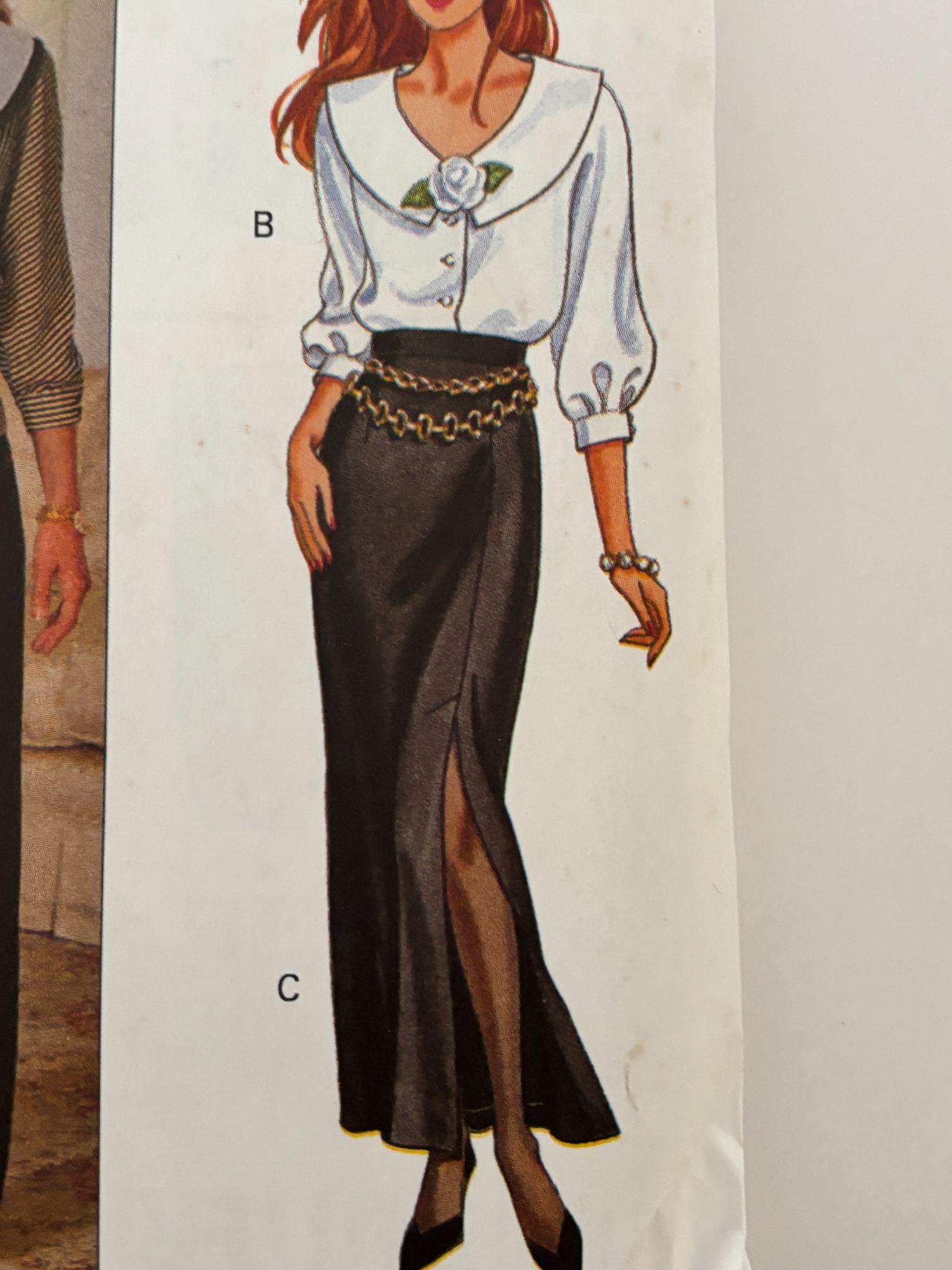 Butterick Sewing Pattern 6479 90s Wide Leg Pants Power Blouse Outfit 18 ...
