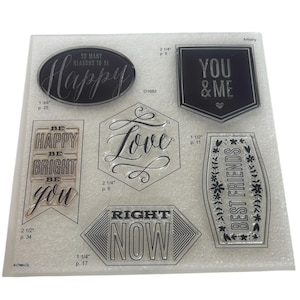 CTMH My Acrylix Acrylic Stamp Set Love Right Now Cricut Collection You and Me