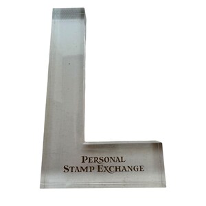 Persoonlijk stempeluitwisseling L-vormig blok acryl stempelpositioneringshulpmiddel Helder PSX