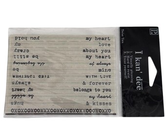 I Kan Dee Twist Ties Paski z miłosnymi słowami Ozdoby do scrapbookingu Romantyczne frazy Dziennik śmieciowy