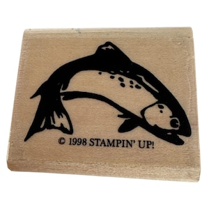 Sello de goma Stampin Up: Pesca, trucha, Día del Padre, tarjetas, pesca en el lago, verano