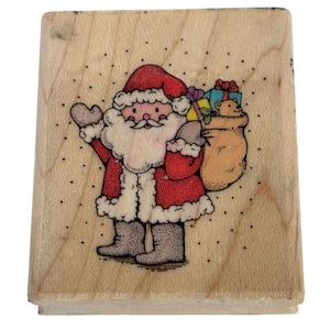 Hero Arts Stempel Schnee Weihnachtsmann mit Geschenk Sack Sack Urlaub Weihnachten klein