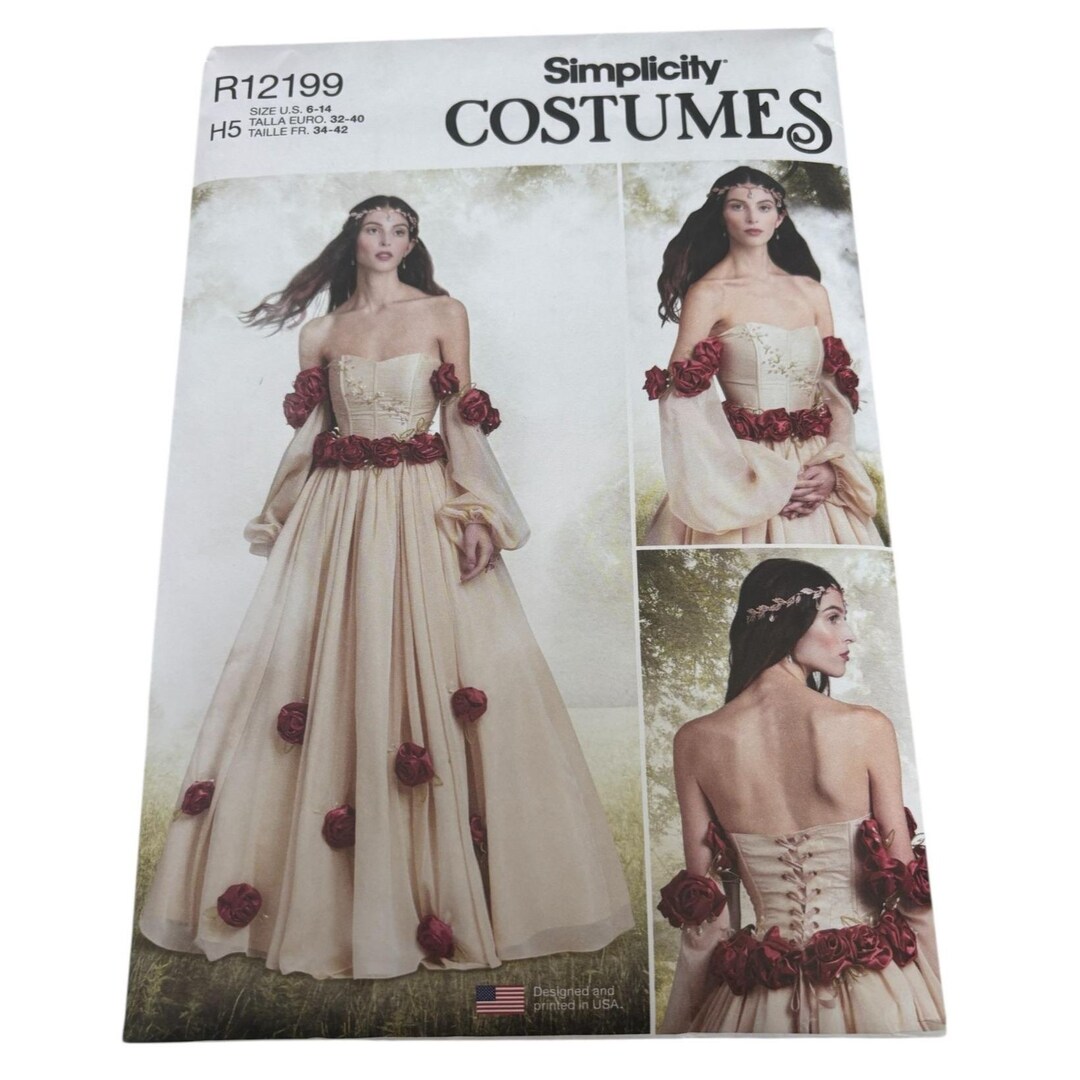 Simplicity Sewing Pattern R12199 Renaissance Costume Dress Historical 6 ...
