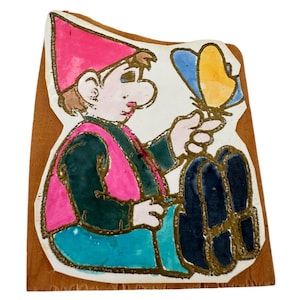 Wichtel mit Schmetterling Stempel wunderlich Fantasy Freundschaft Kartenherstellung