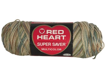 Motki włóczki Red Heart Super Saver Aspen Print, akrylowa, czesankowa, średniej wagi, do robienia na drutach, szydełkowa