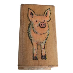 All Night Media Stempel Vorderseite Schwein Tier Natur Land Bauernhof Kartenherstellung