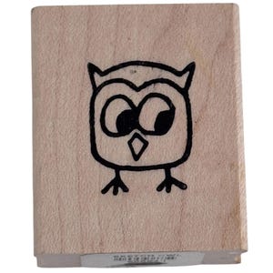 ペーパーソース ラバースタンプ スケッチ フクロウ 森の動物 横目 カード作り クラフト