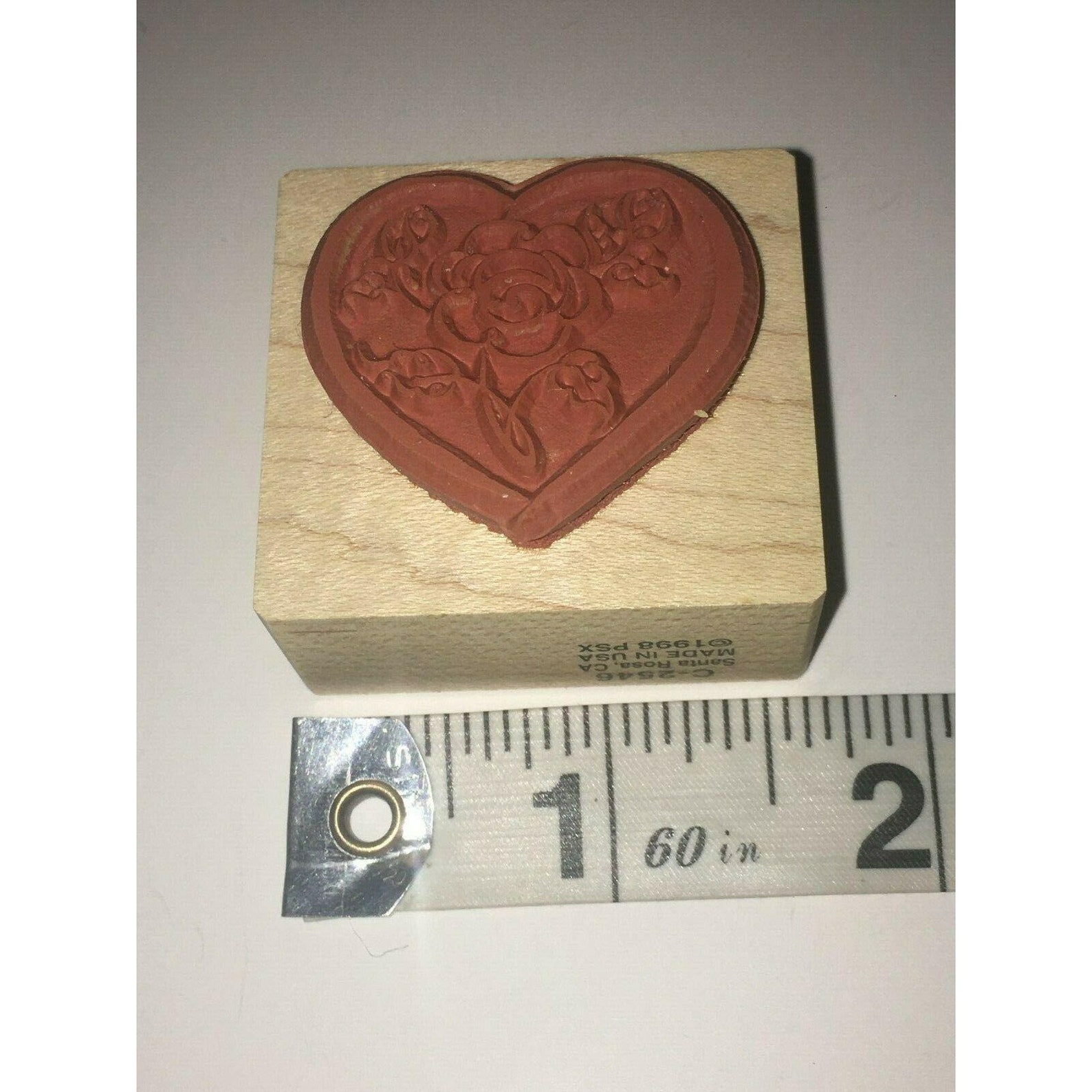 PSX Lot 3 Hearts with Flowers Rubber Stamps 1.75 Etsy