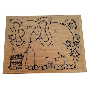 Whipper Snapper Designs Stempel Circus Olifant Sterren Pinda's Kaarten maken