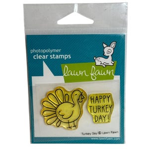 Lawn Fawn Photopolymer Clear Stamps Set Happy Turkey Day Thanksgiving Cardmaking
