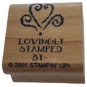 Stampin Up Rubber Stamp Lovely Stamped By Heart Stamping Hobby Card Making Art