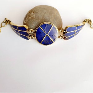 lapis lazuli bracelet,vintage,gift for her, lapis lazuli jewellery,round bracelet,unique bracelet,blue bracelet,ethnic jewellery,Afghan