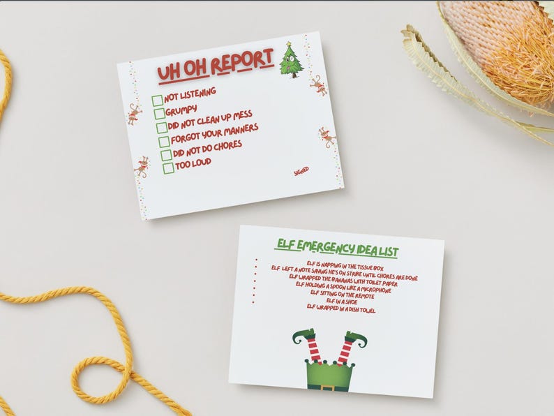 Elf on the Shelf Printable Kit | Christmas Activities, Letters (instant ...