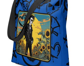 Punk Rock Gothic Sunflower Tote bag