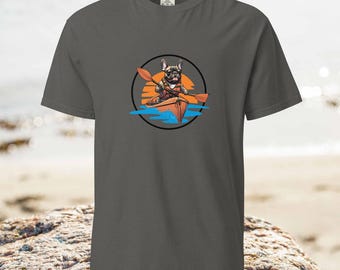 Frenchie in einem Canoe Comfort Colors T-Shirt Hundeliebhaber Canoe Master
