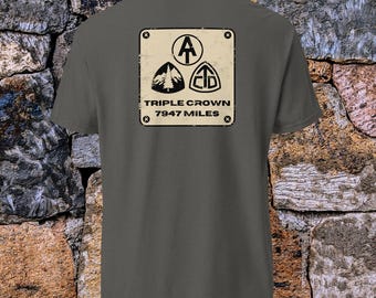 Back Print Triple Crown Hiking AT, CDT, PCT trail, Comfort Colors T-shirt