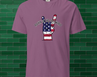 Rocking in the Free World Amerika Rock On Comfort Colors T-Shirt