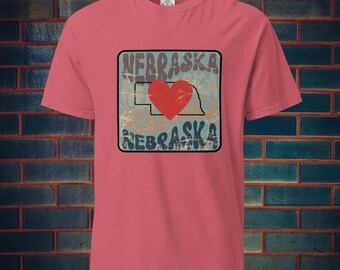 Vintage Nebraska, Nebraska Haus, Nebraska Liebe, Komfort Farben T-Shirt