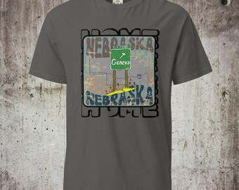 Nebraska Genf, Nebraska Haus, Nebraska Liebe, Komfortfarben T-Shirt