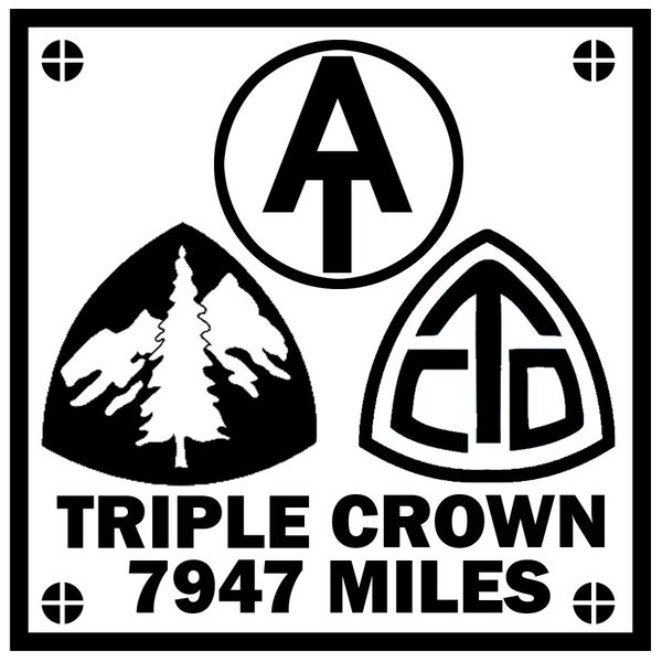 Triple Crown, PCT, AT, CDT Pacific Crest Trail, Appalachian Trail, Continental Divide Trail