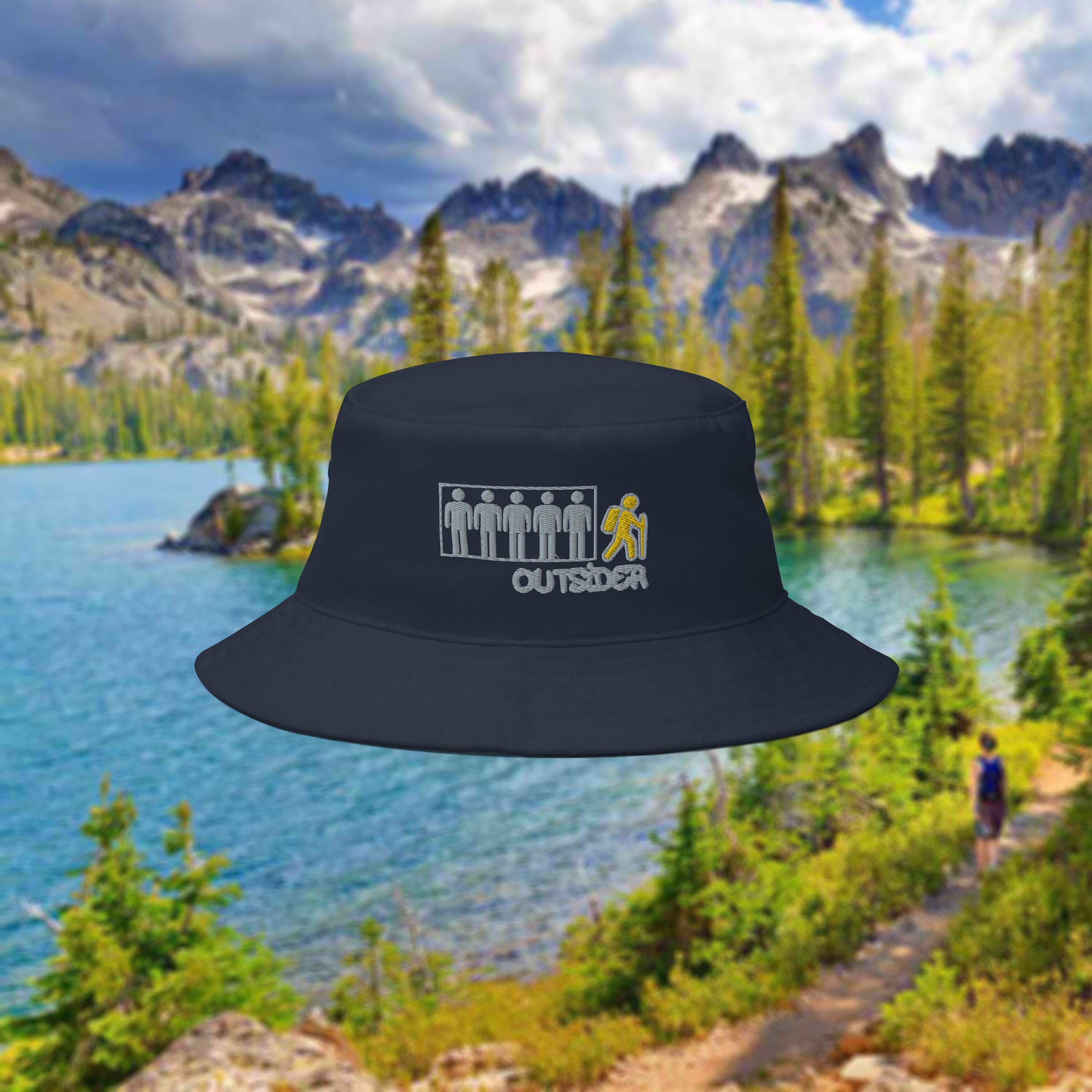 Outsider Bucket Hat, Trail Hiking, Outdoors, Mountains, Nature