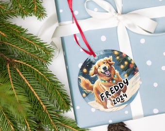 Golden Retriever Love for Dogs inspired Acrylic Christmas Ornament