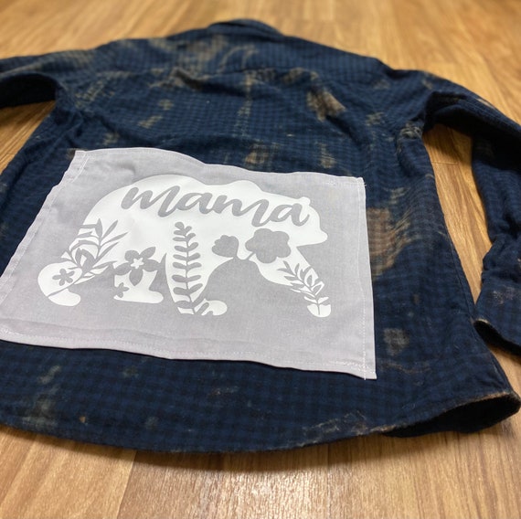 Mama Bear Flannel Bleached Flannel Mama 