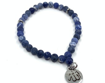 Sodalite Tasbih, Custom Tasbih, 33 beads Tasbih, 8mm beads, Islamic Tasbih, Muslim Gifts, Agate, Onyx Tasbih, Wrist Tasbih bracelet