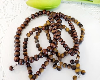 Wood Bead Tasbeeh for men, Gift for him, Daddy and me Tasbih,  Son and Me Tasbih, Misbah for Men, Wood bead  tasbih, Hand made Tasbeeh,