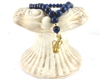 Blauwe tijgeroogkraal Tasbih, Ismaili Taj Chuga Tasbih, herentasbih, 33 Para Tasbih, 33 kralentasbih, gepersonaliseerd, handgemaakt