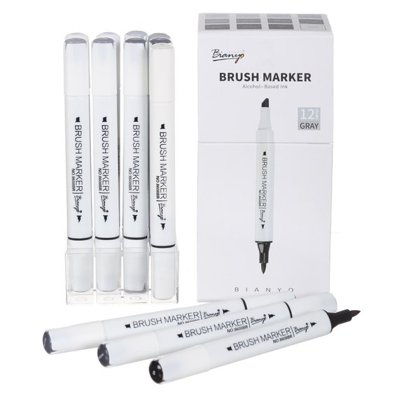 Bianyo Professional Series Alcohol-Based Dual Tip Brush Markers, Set of 72