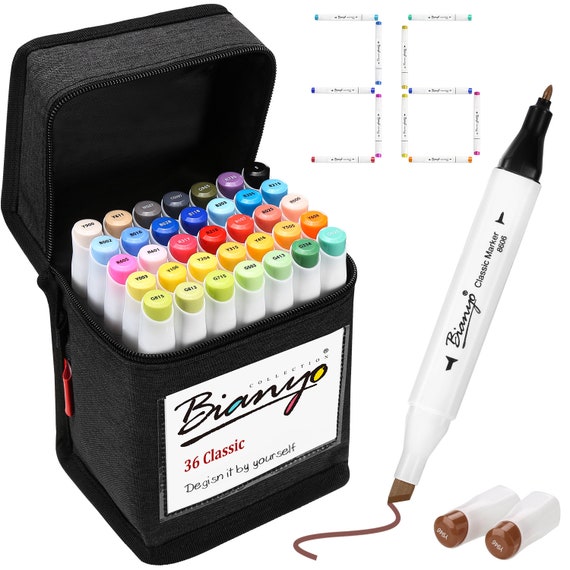 Dual Tip Markers in 120 Colors, Double Sided Markers with Travel Case Bag,  Fine and Chisel Tip Art Markers for Adult Coloring and Kids, Alcohol Based