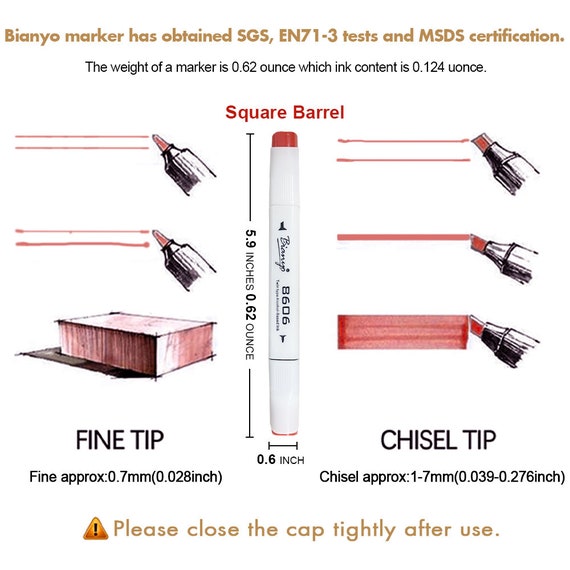 Bianyo Marker - Alcohol-based Dual Tip Art Markers 72