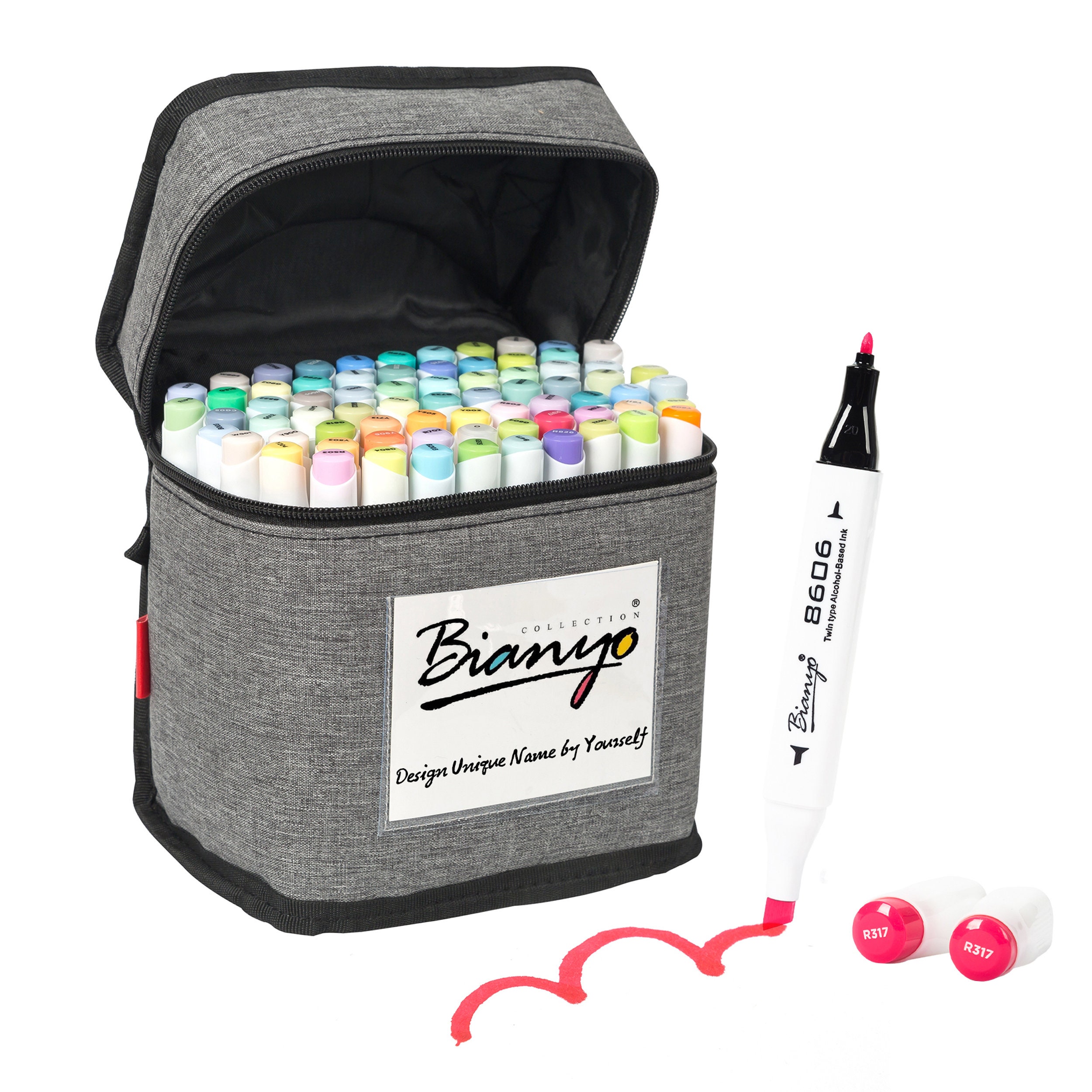 Bianyo 72 Colors Dual Tip Pastel Markers Set with Travel Etsy
