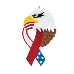 Patriotic Eagle  Ornament - American Personalized Christmas Patriotic Eagle