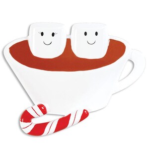 Marshmallow Couple Personalized Christmas Ornament