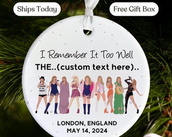 Personalisierte die Eras Konzert Keramik Ornament | Kostenlose Geschenkbox & Versand am nächsten Tag | Perfektes Weihnachtsgeschenk