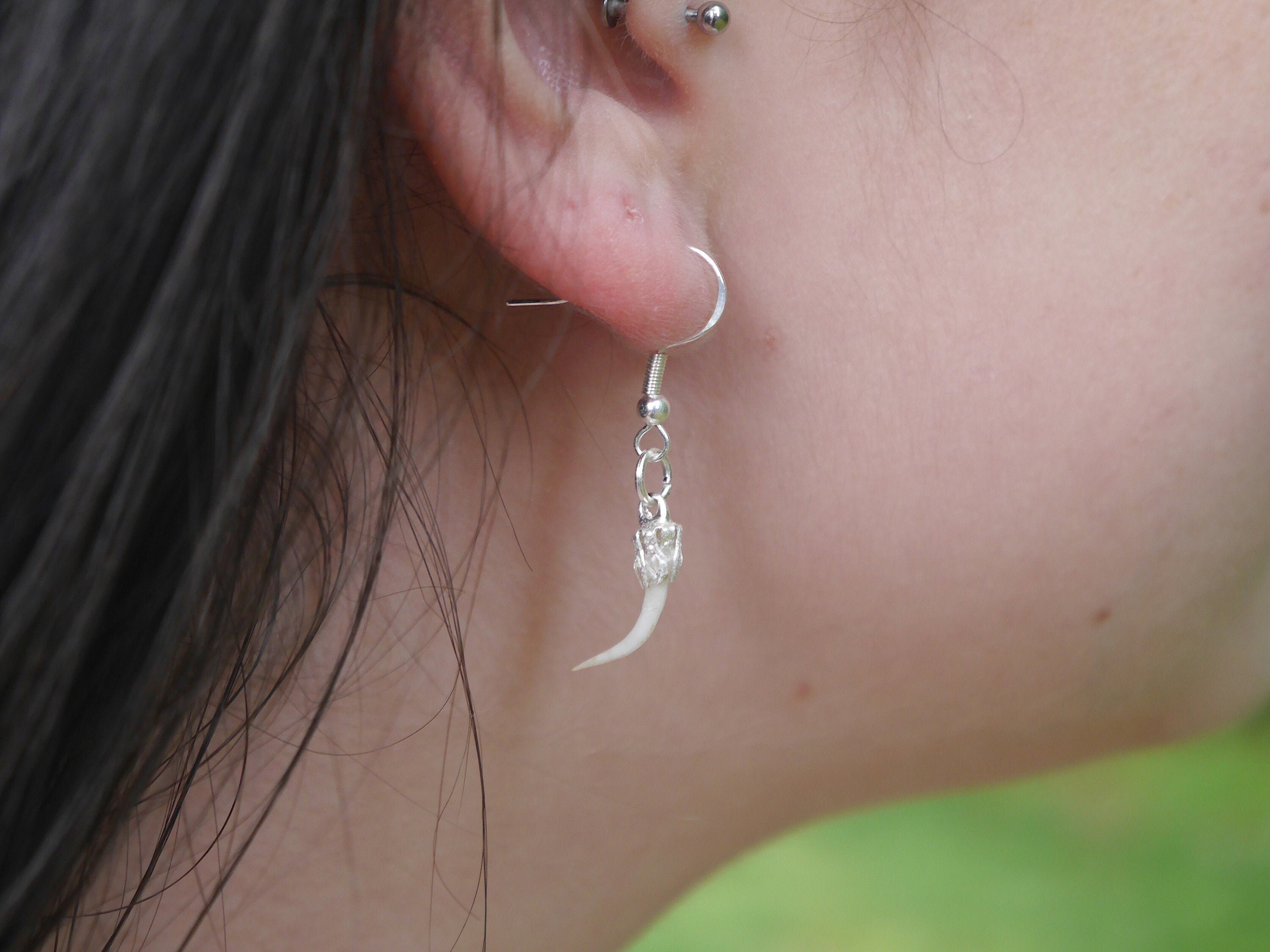 Rattlesnake Fang Dangle Earring Single Earring Etsy