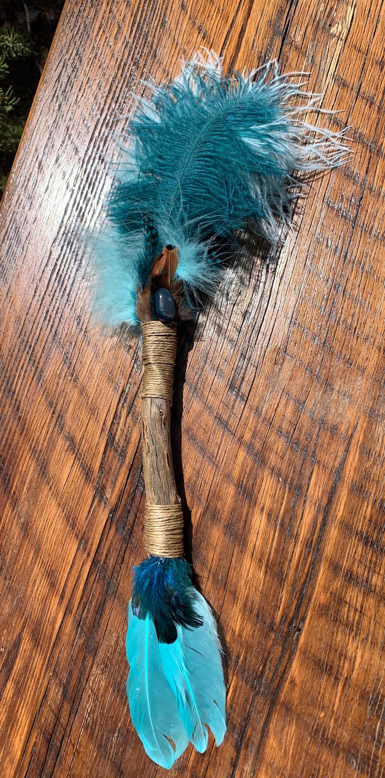 Prayer Feather Feather Wand Smudging Tool Etsy