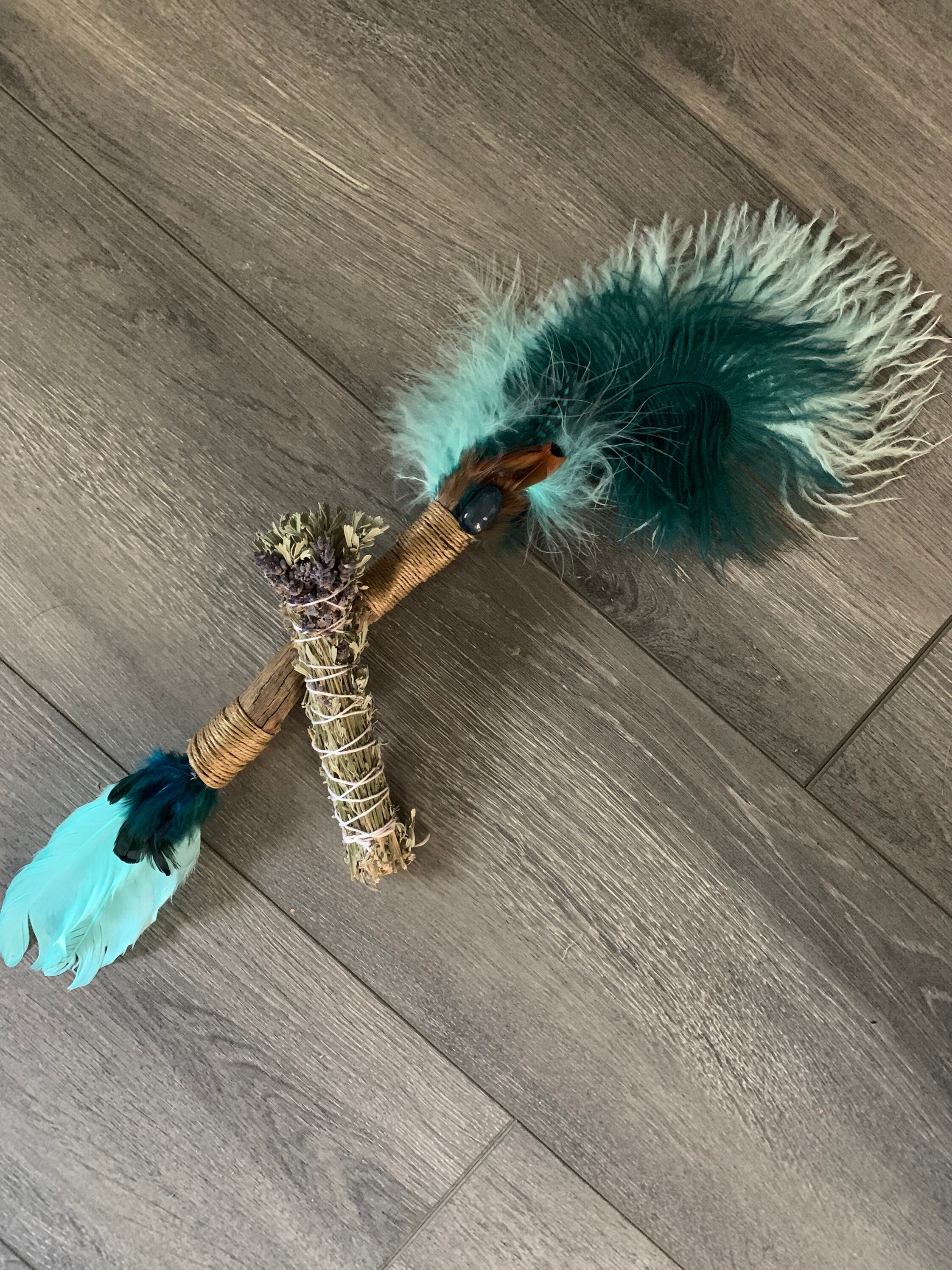 Prayer Feather Feather Wand Smudging Tool Etsy