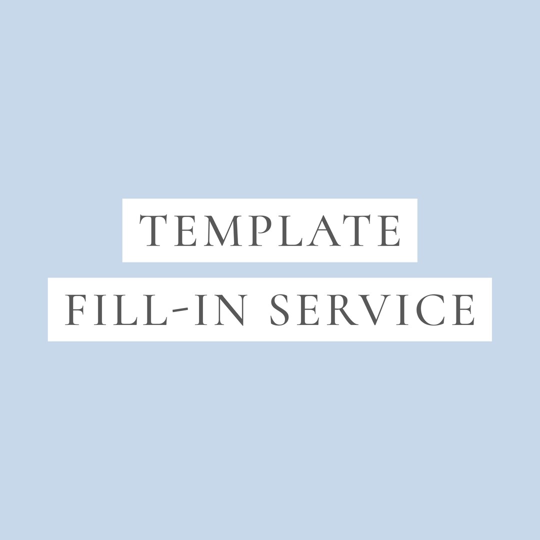 One Page Template Fill-in Service, Free Template Included, Resume Fill ...
