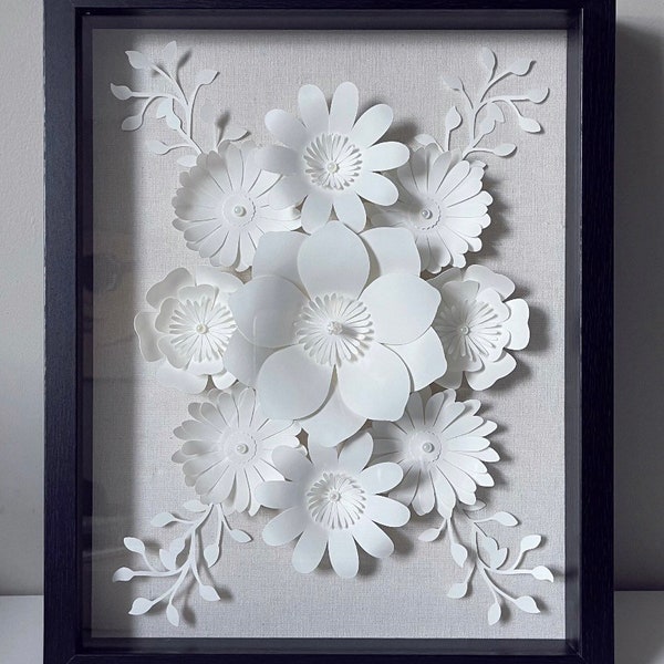 Paper Flower Frame Etsy