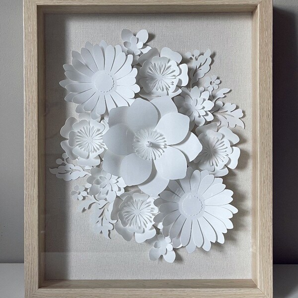 Paper Flower Frame Etsy