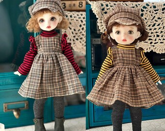 Blythe doll Clothes - Dress + Shirt + Hat + Leggings Set